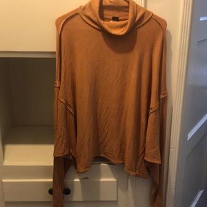 FREE PEOPLE TAN OVERSIZED TOP